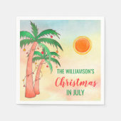 Gepersonaliseerd kerstfeest in het papiertje van d servet (Voorkant)