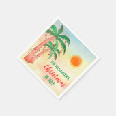 Gepersonaliseerd kerstfeest in het papiertje van d servet (Hoek)