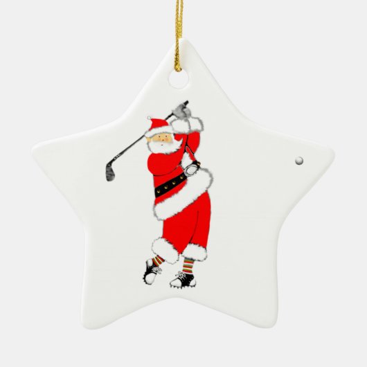 Gepersonaliseerd kerstfeest keramisch ornament (Voorkant)
