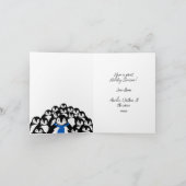 Gepersonaliseerd kerstfeest met pinguïn feestdagen kaart (Binnen)