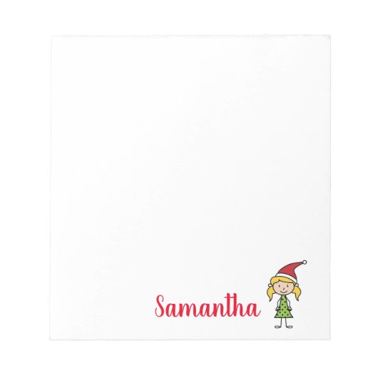 Gepersonaliseerd kerstfeest notitieblok (Voorkant)