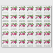 Gepersonaliseerd kerstfeest | Rode scooter Cadeaupapier (Vlak)