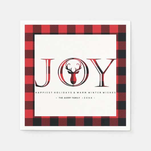 Gepersonaliseerd kerstfeest servet (Voorkant)