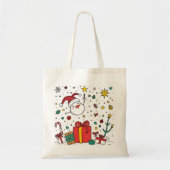 gepersonaliseerd kerstfeest tote bag (Voorkant)