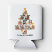 Gepersonaliseerd kerstfeest van de vlinderfamilie blikjeskoeler (Achterkant)