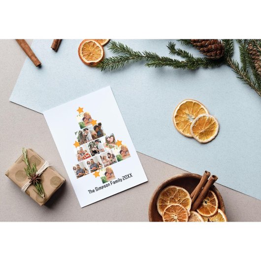 Gepersonaliseerd kerstfeest van de vlinderfamilie  feestdagenkaart