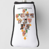 Gepersonaliseerd kerstfeest van de vlinderfamilie golfheadcover (Draai 90)