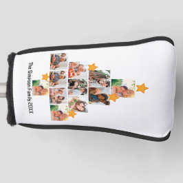 Gepersonaliseerd kerstfeest van de vlinderfamilie  golfheadcover