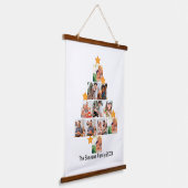 Gepersonaliseerd kerstfeest van de vlinderfamilie  hangend wandkleed (Gebogen)