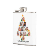 Gepersonaliseerd kerstfeest van de vlinderfamilie heupfles (Links)