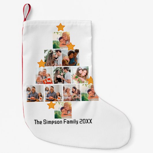 Gepersonaliseerd kerstfeest van de vlinderfamilie kleine kerstsok (Voorkant)