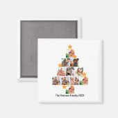 Gepersonaliseerd kerstfeest van de vlinderfamilie  magneet (Voorkant / Achterkant)