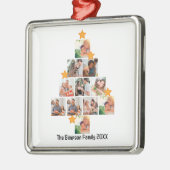 Gepersonaliseerd kerstfeest van de vlinderfamilie  metalen ornament (Links)