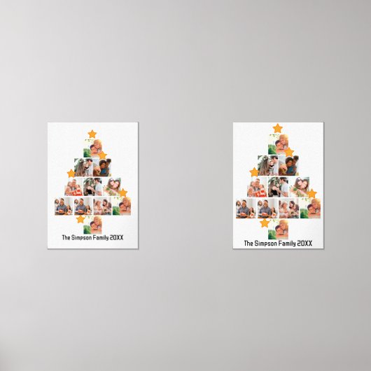 Gepersonaliseerd kerstfeest van de vlinderfamilie muurkunst sets (Voorkant)