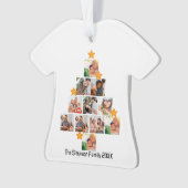 Gepersonaliseerd kerstfeest van de vlinderfamilie  ornament (voorkant)
