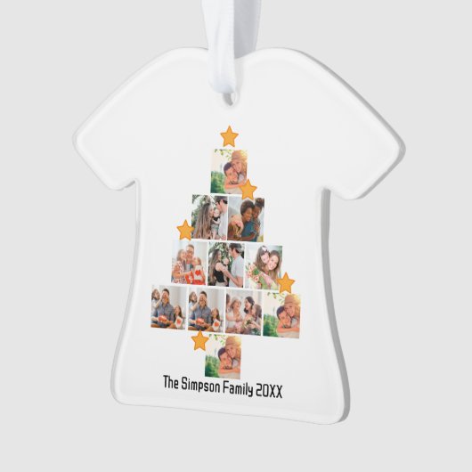 Gepersonaliseerd kerstfeest van de vlinderfamilie  ornament (voorkant)