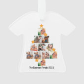 Gepersonaliseerd kerstfeest van de vlinderfamilie ornament (achterkant)