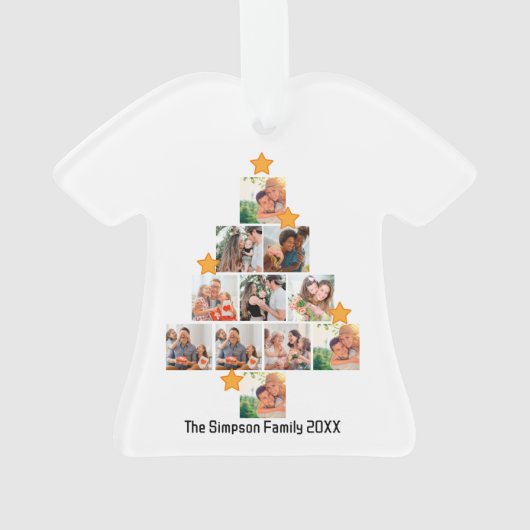 Gepersonaliseerd kerstfeest van de vlinderfamilie  ornament (achterkant)