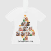 Gepersonaliseerd kerstfeest van de vlinderfamilie ornament (voorkant)