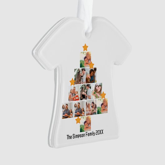 Gepersonaliseerd kerstfeest van de vlinderfamilie  ornament (voorkant)