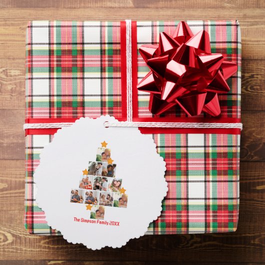 Gepersonaliseerd kerstfeest van de vlinderfamilie ornament kaart (Insitu (Geschenk))