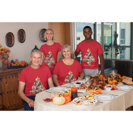Gepersonaliseerd kerstfeest van de vlinderfamilie  t-shirt
