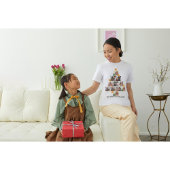 Gepersonaliseerd kerstfeest van de vlinderfamilie  t-shirt