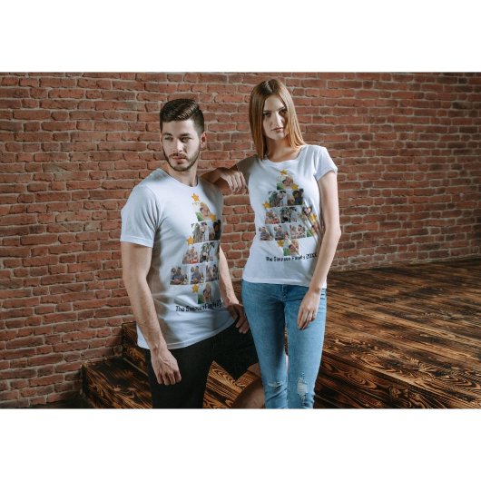 Gepersonaliseerd kerstfeest van de vlinderfamilie  t-shirt