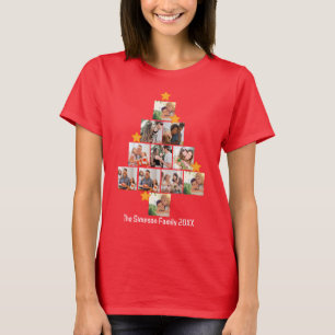 Gepersonaliseerd kerstfeest van de vlinderfamilie  t-shirt
