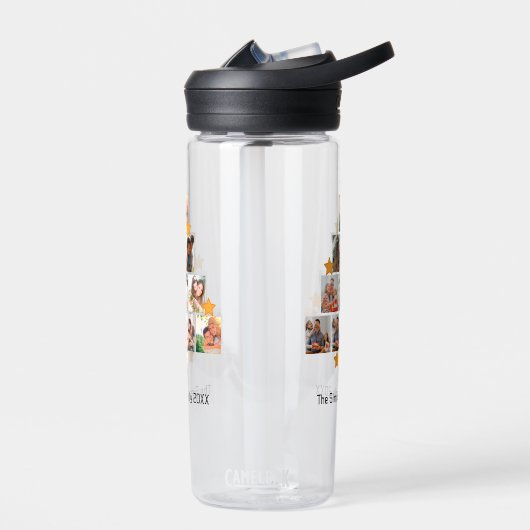 Gepersonaliseerd kerstfeest van de vlinderfamilie  waterfles (Links)