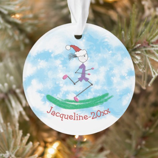 GEPERSONALISEERD © Kerstfeestdag Lady Runner Ornament (Boom)