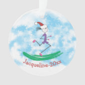 GEPERSONALISEERD © Kerstfeestdag Lady Runner Ornament (voorkant)