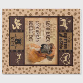 Gepersonaliseerd kerstgebak, het leven is beter ge cadeaupapier (Vlak)