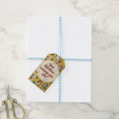 Gepersonaliseerd  kerstgoud met Retro Cadeaulabel (Met Touw)