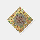 Gepersonaliseerd  kerstgoud met Retro Servet (Hoek)