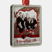 Gepersonaliseerd kersthout Deer PHOTO Ornament (Rechts)