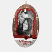 Gepersonaliseerd kersthout Deer PHOTO Ornament (Links)