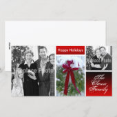 Gepersonaliseerd kerstkaartenvakantieformulier Fot Feestdagenkaart (Voorkant / Achterkant)