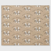 Gepersonaliseerd kerstkaartje cadeaupapier (Vlak)