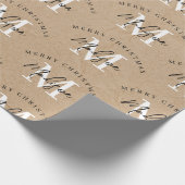 Gepersonaliseerd kerstkaartje cadeaupapier (Hoek)