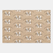 Gepersonaliseerd kerstkaartje inpakpapier vel (Voorkant 3)