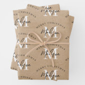 Gepersonaliseerd kerstkaartje inpakpapier vel (In situ)