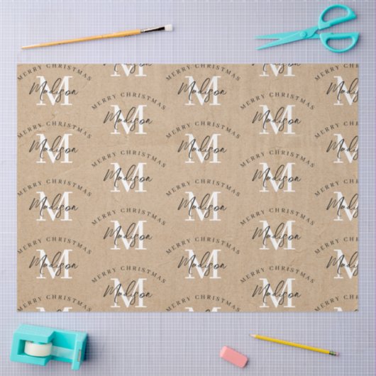 Gepersonaliseerd kerstkaartje tissuepapier (Craft)