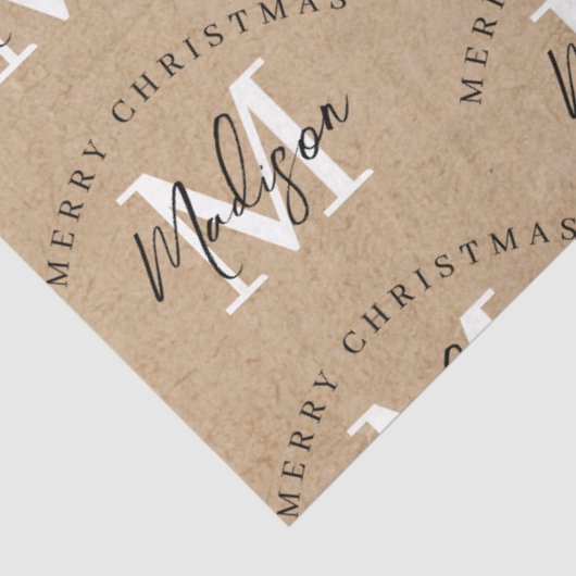 Gepersonaliseerd kerstkaartje tissuepapier (Detail)