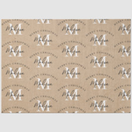 Gepersonaliseerd kerstkaartje tissuepapier