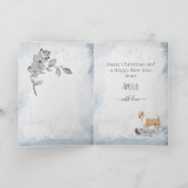 Gepersonaliseerd kerstkerst in Staffordshire Bull  Feestdagen Kaart (Binnen)