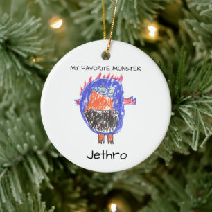 Gepersonaliseerd kerstkerstkerstfeest keramisch ornament