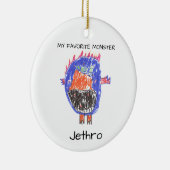 Gepersonaliseerd kerstkerstkerstfeest keramisch ornament (Rechts)