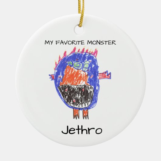 Gepersonaliseerd kerstkerstkerstfeest keramisch ornament (Voorkant)