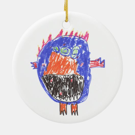 Gepersonaliseerd kerstkerstkerstfeest keramisch ornament (Achterkant)